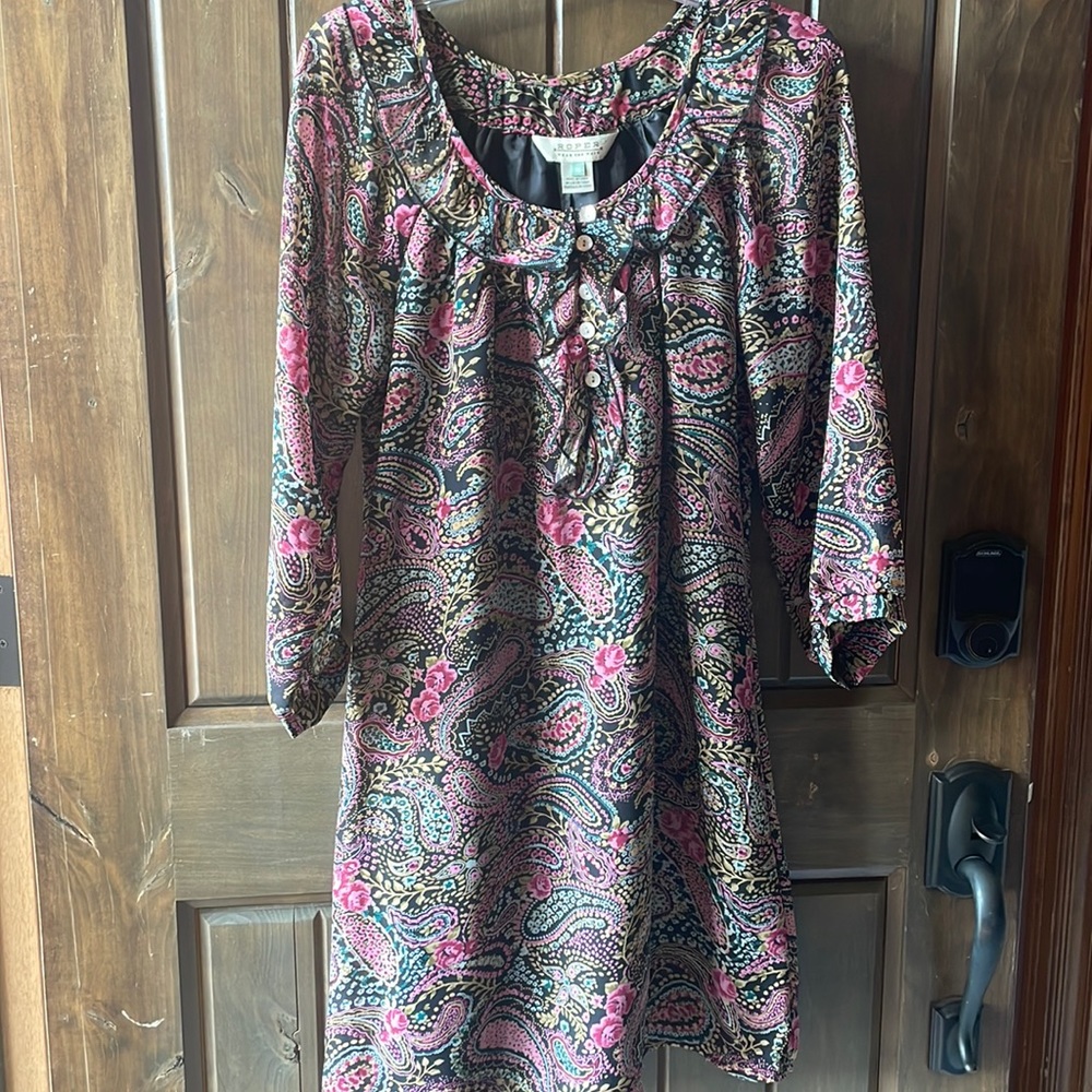 Roper paisley print dress medium